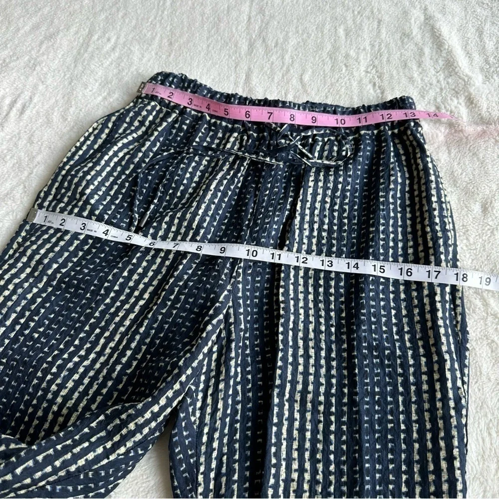 Derek Lam Silk Navy Blue Yellow Pants XS (2)